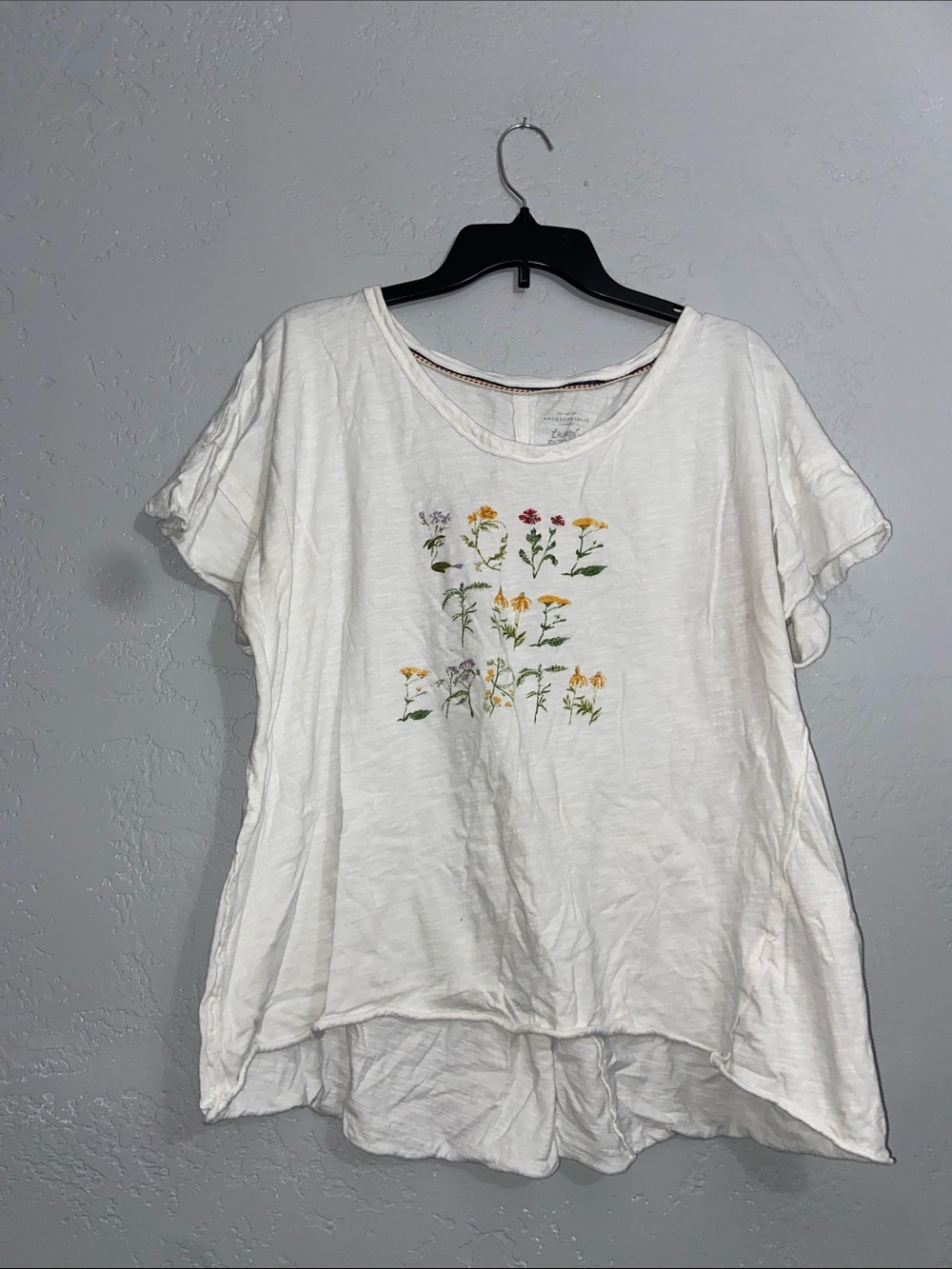 Anthropologie Lauren Fitzinger Love The Earth Wildflower Graphic Tee XL